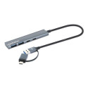 Manhattan USB-C &amp; USB-A Combo Dock/Hub, Ports (4): USB-A (x2) and USB-C (x2), 5 Gbps (USB 3.