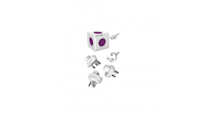 Allocacoc PowerCube ReWirable power extension 1 m 5 AC outlet(s) Purple, White