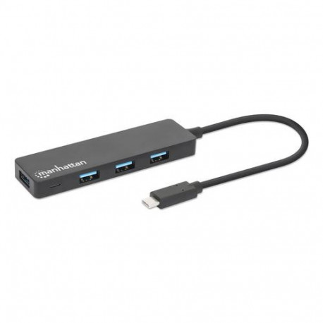 Manhattan USB-C Dock/Hub, Ports (4): USB-A (x4), 5 Gbps (USB 3.2 Gen1 aka USB 3.0), USB powered (no 