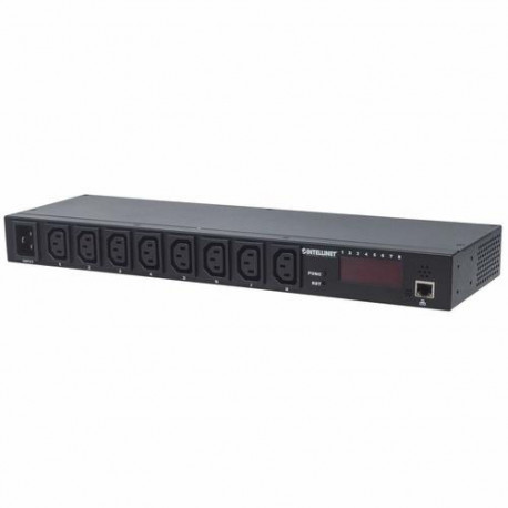 Intellinet 19" Intelligent 8-Port PDU, 19" Rackmountable C13 Intelligent Power Distributio
