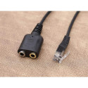 Equip RJ9 to 3.5mm Headset Audio Adapter