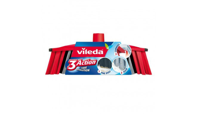 Vileda 142156 broom Indoor Soft / Hard bristle Polyethylene terephthalate (PET) Black, Grey, Red