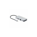 Manhattan USB-C Dock/Hub with Card Reader, Ports (x6): Ethernet, HDMI, USB-A (x3) and USB-C, With Po