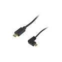 Equip USB 2.0 C to C 90°angled Coiled Cable, M/M, 1 m