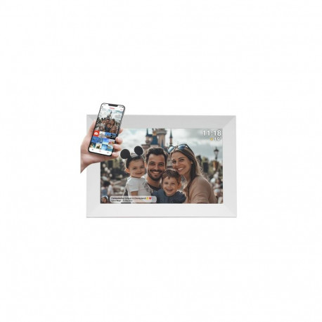Denver PFF-1024WMK2 digital photo frame White 25.6 cm (10.1") Touchscreen Wi-Fi