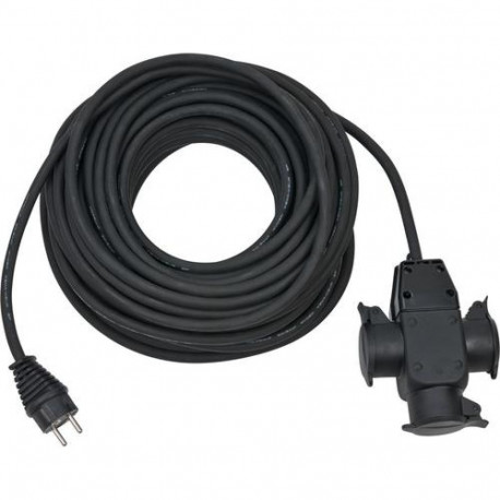 Brennenstuhl 1167820301 power extension 25 m 3 AC outlet(s) Outdoor Black