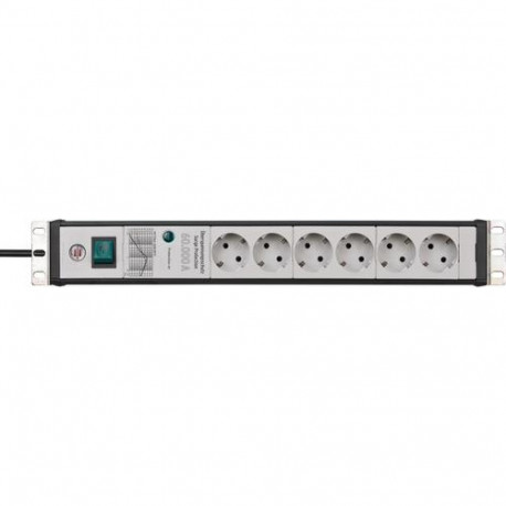 Brennenstuhl 1156057696 power extension 3 m 6 AC outlet(s) Indoor Black, Light grey