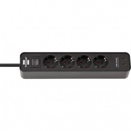 Brennenstuhl 1153240106 power extension 1.5 m 4 AC outlet(s) Indoor Black