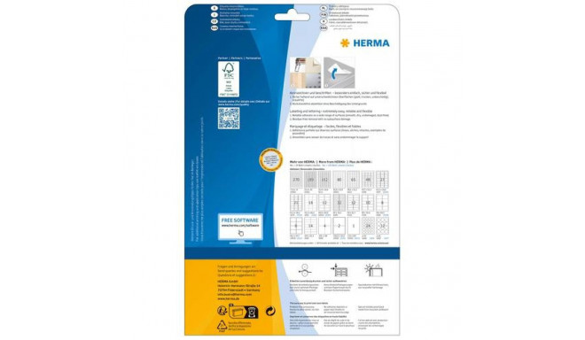 HERMA Removable labels A4 88.9x46.6 mm white Movables/removable paper matt 300 pcs.