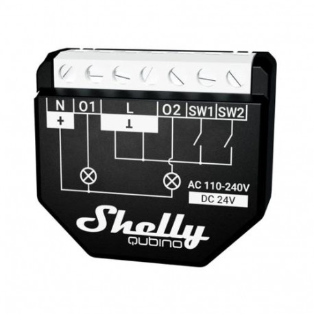 Shelly Qubino WAVE 2PM electrical switch Smart switch Black