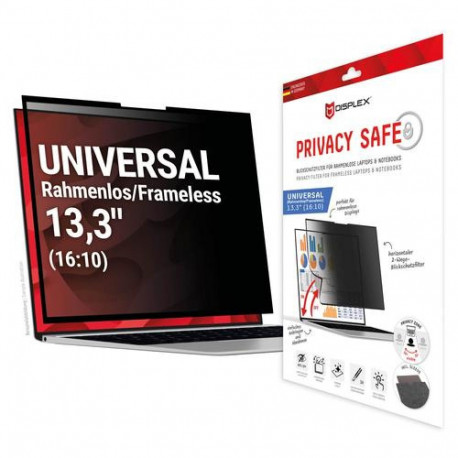 Displex PRIVACY SAFE removable 2-way privacy filter for Laptop/ Notebook (randlos/frameless) 13,3&am