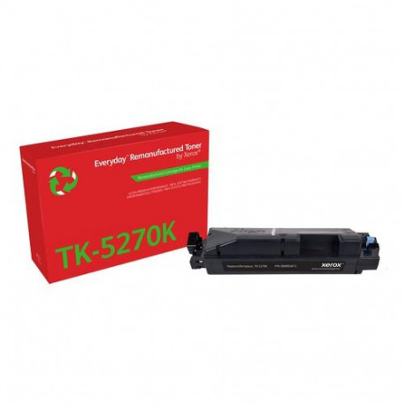 Everyday™ Black Remanufactured Toner by Xerox compatible with Kyocera TK-5270K, Standard capacity