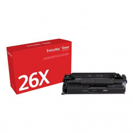 EverydayTM Black Toner by Xerox compatible with HP 26X (CF226X), High capacity