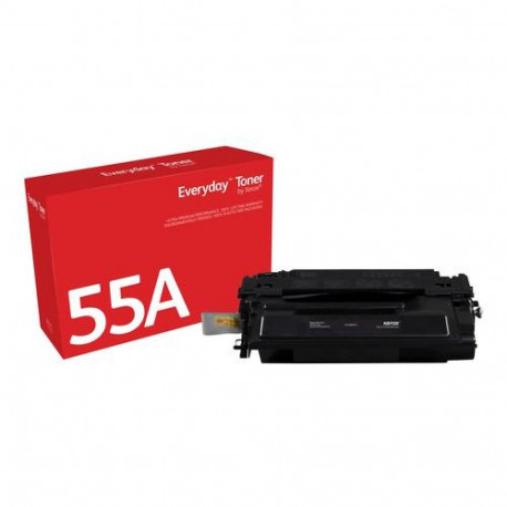 EverydayTM Black Toner by Xerox compatible with HP 55A (CE255A), Standard capacity