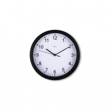 Hama Elba Quartz clock Round Black, White