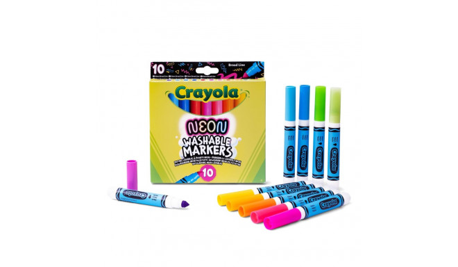 CRAYOLA Pestavad neoonmarkerid, 10 tk