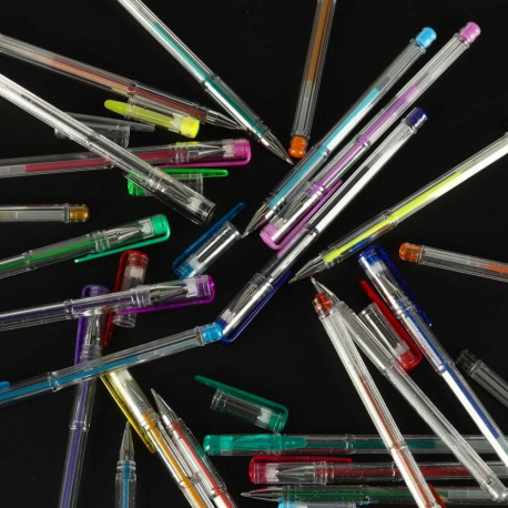 Värvilised glitter-geelipliiatsid komplekt 25 tk.