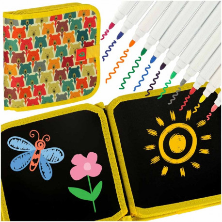 Kaasaskantav kriiditahvliga pehme märkmik märkmik karu karu