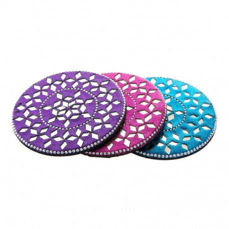 Klaasialused DKD Home Decor Alumiinium Puit MDF (3 pcs)