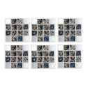 Klaasialused DKD Home Decor Vaik Puit MDF (6 pcs)