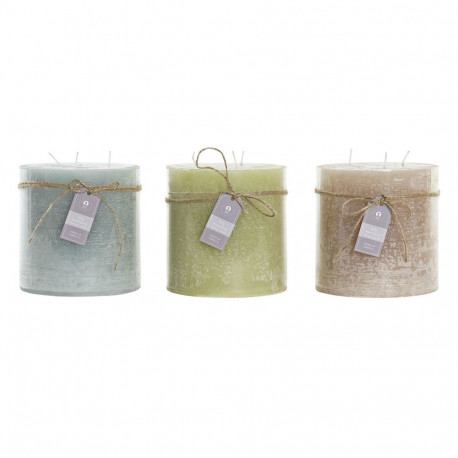 Candle DKD Home Decor Vanilla Wax Basic (12 x 12 x 12 cm) (3 Units)
