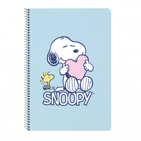 Piezīmju Grāmata Snoopy Love Zils A4 80 Loksnes