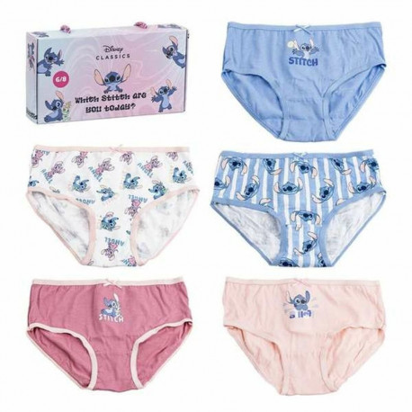 Pack of Girls Knickers Stitch Multicolour - 4-5 Years
