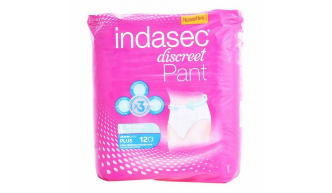 Incontinence Nappies Pant Plus Talla Grande Indasec 3821862 (12 uds)