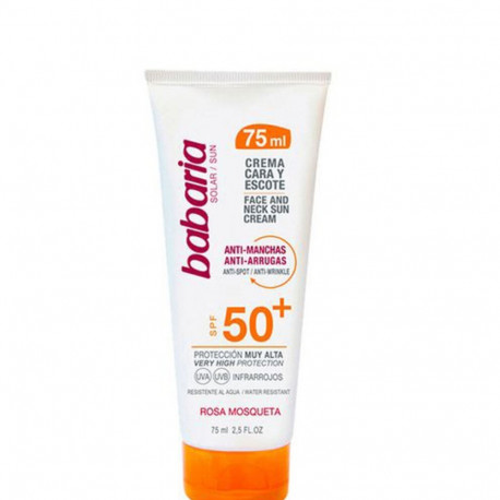 Anti-Brown Spot jumeühtlustamise päikeselosjoon Cara & Escote Babaria 8410412029889 SPF 50+ (75 ml) 