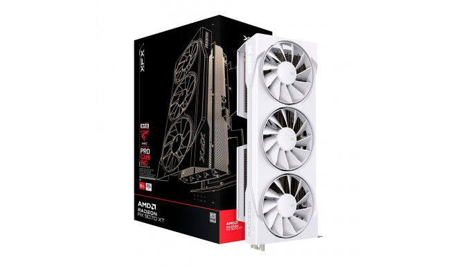 XFX Swift AMD Radeon RX 9070XT White Triple fan Gaming Edition with 16GB GDDR6 HDMI 3xDP, AMD RDNA 4