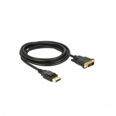 "DELOCK Kabel Displayport 1.2 Stecker > DVI 24+1 Stecker Passiv 3 m schwarz"