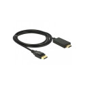 "DELOCK Kabel Displayport 1.2 Stecker > High Speed HDMI-A Stecker Passiv 4K 2 m schwarz"