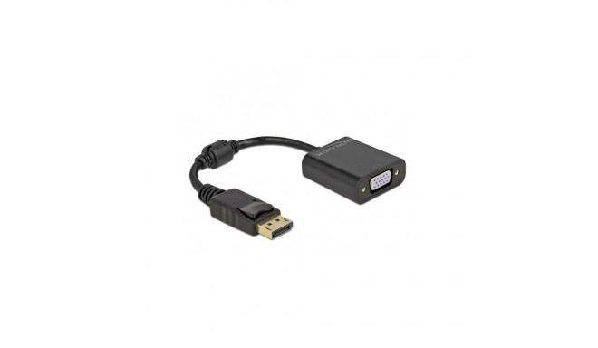 "DELOCK Adapter DisplayPort 1.2 Stecker zu VGA Buchse Passiv schwarz"