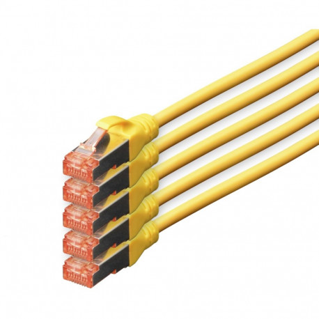 "DIGITUS CAT 6 S/FTP Patchkabel, 5 Stück, 10m, gelb"