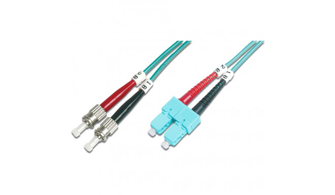 "DIGITUS LWL Patchkabel ST -> SC 1.00m Multimode Duplex OM3"