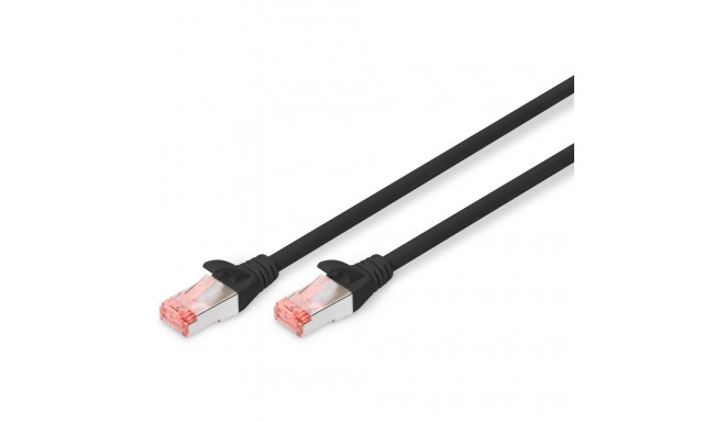 "DIGITUS Patchkabel Cat6 S/FTP 2xRJ45 0.25m schw Hebelschutz Polybeutel"