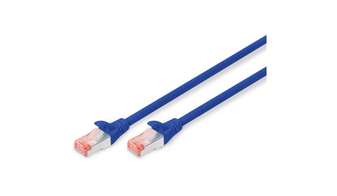 "DIGITUS Patchkabel Cat6 S/FTP 2xRJ45 0.25m blau Hebelschutz Polybeutel"