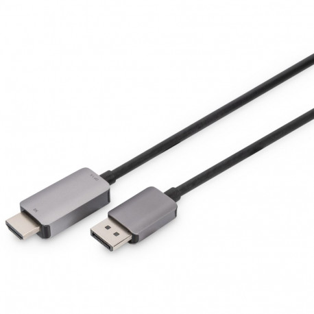 "DIGITUS DisplayPort Adapterkabel DP->HDMIA St/St 8K 1,8m sch"