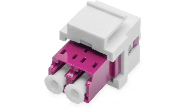 "DIGITUS LWL Kupplung LC/LC Multimode-OM4 Dupl.Keystone-Modul"
