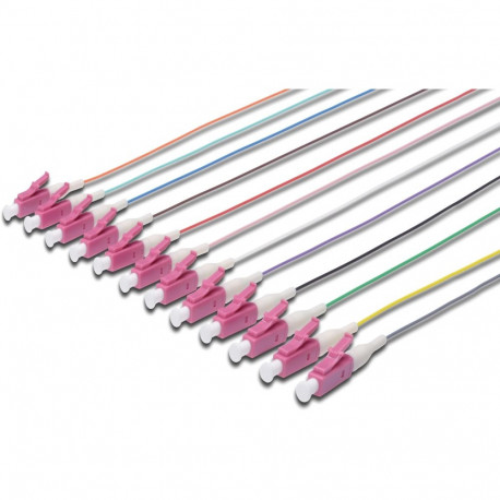 "DIGITUS LWL Pigtails LC simplex OM4 12Stk 2.00m"