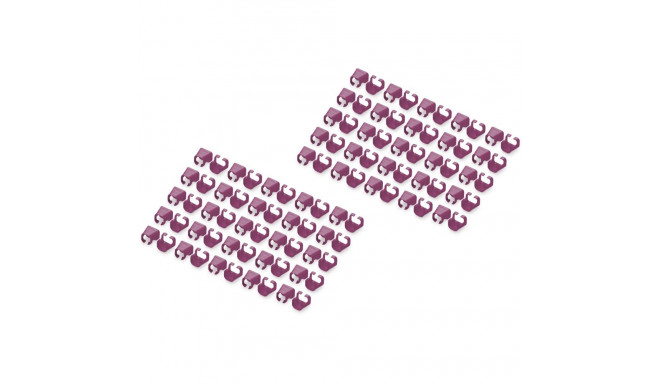 "DIGITUS Farbclips für Patchkabel 100Stk. Magenta"