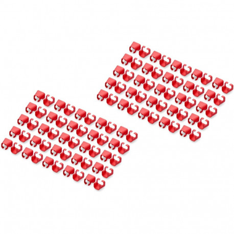 "DIGITUS Farbclips für Patchkabel RJ45 100 Stück rot"