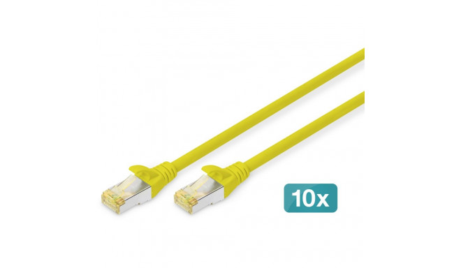 "DIGITUS CAT 6A S/FTP Patchkabel, 10 Stück, 2m, gelb"