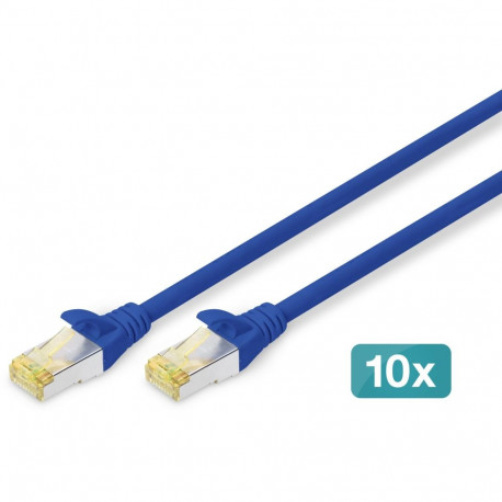 DIGITUS CAT 6A S/FTP patch-kaabel, 10 tk, 2m, sinine