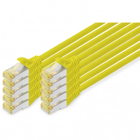 "DIGITUS CAT 6A S/FTP Patchkabel, 10 Stück, 3m, gelb"