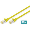 "DIGITUS CAT 6A S/FTP Patchkabel. 10 Stück. 1m. gelb"
