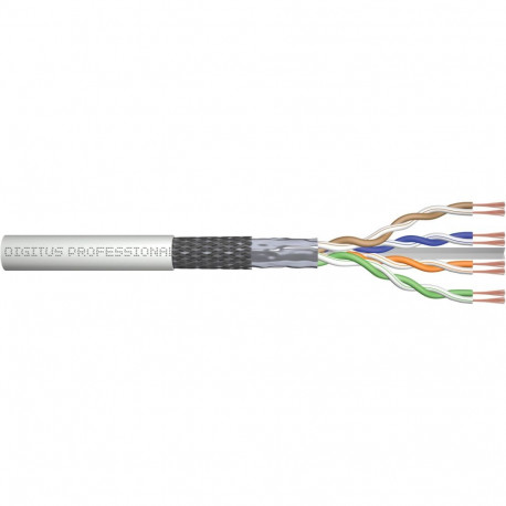"DIGITUS CAT 6 SF/UTP Twisted Pair Roh-Patchkabel, 100m,grau"