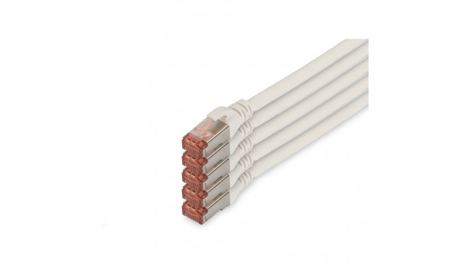 "DIGITUS CAT 6 S/FTP Patchkabel, 5 Stück, 10m, weiß"