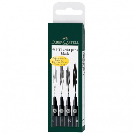 "FABER-CASTELL Tuschestift Pitt Artist Pen Farbe 199 4x"