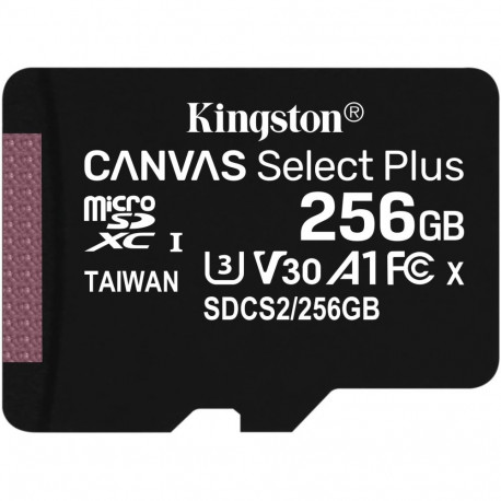 "CARD 256GB Kingston Canvas Select Plus microXC 100MB/s"